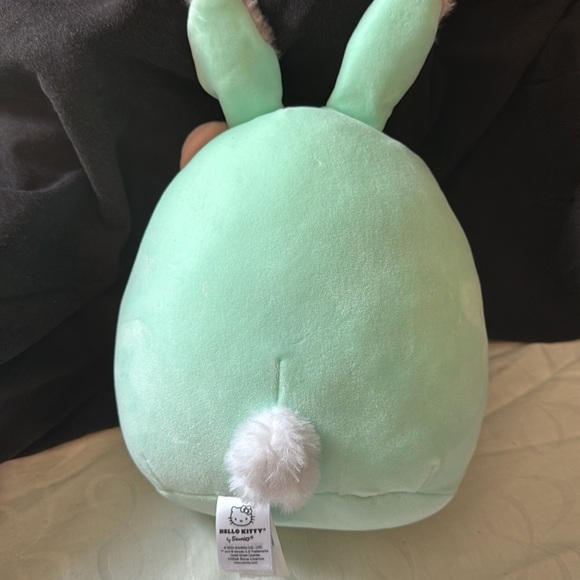 Sanrio Hello Kitty Mint Green Plush with White Pom-Pom - Picture 3 of 3